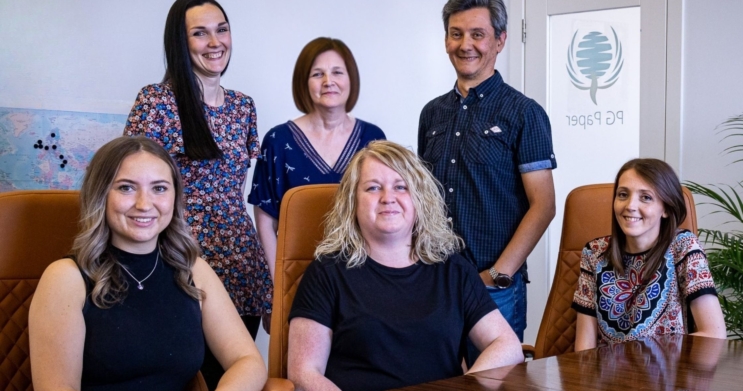 Logistics team, top row: Hannah, Elspeth, Leandro. Bottom row: Erin, Fiona and Justine.