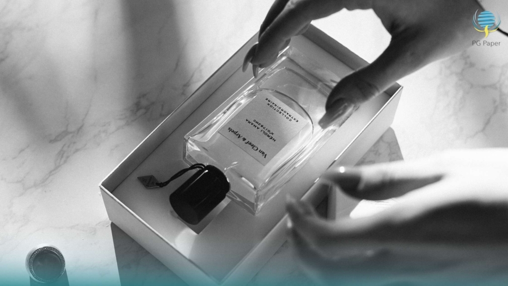 Van Cleef and Arpels luxury packaging for fragrance in PG Paper premium packaging blog banner