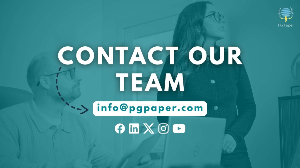 Contact and stay connected with the PG Paper team