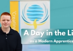 A Day in the Life as a Modern Apprentice at PG Paper Blog banner featuring Joshua Branwhite.